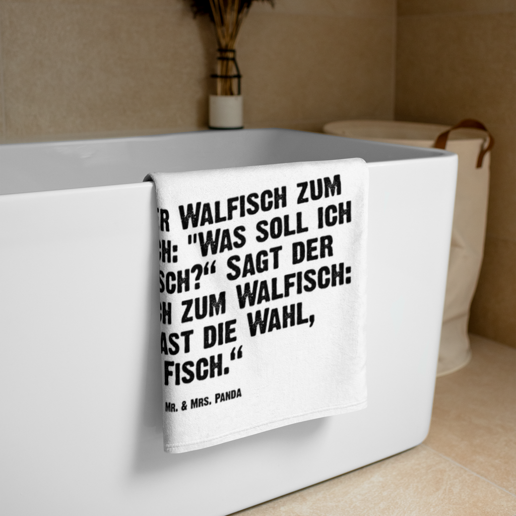 XL Badehandtuch Walfisch & Thunfisch Handtuch, Badetuch, Duschtuch, Strandtuch, Saunatuch, Tiermotive, Gute Laune, lustige Sprüche, Tiere, Wal, Wahl, Tunfisch, Wortwitz lustig, Spruch lustig, Flachwitz, Witz, Spruch des Tages, Flachwitz Geschenk