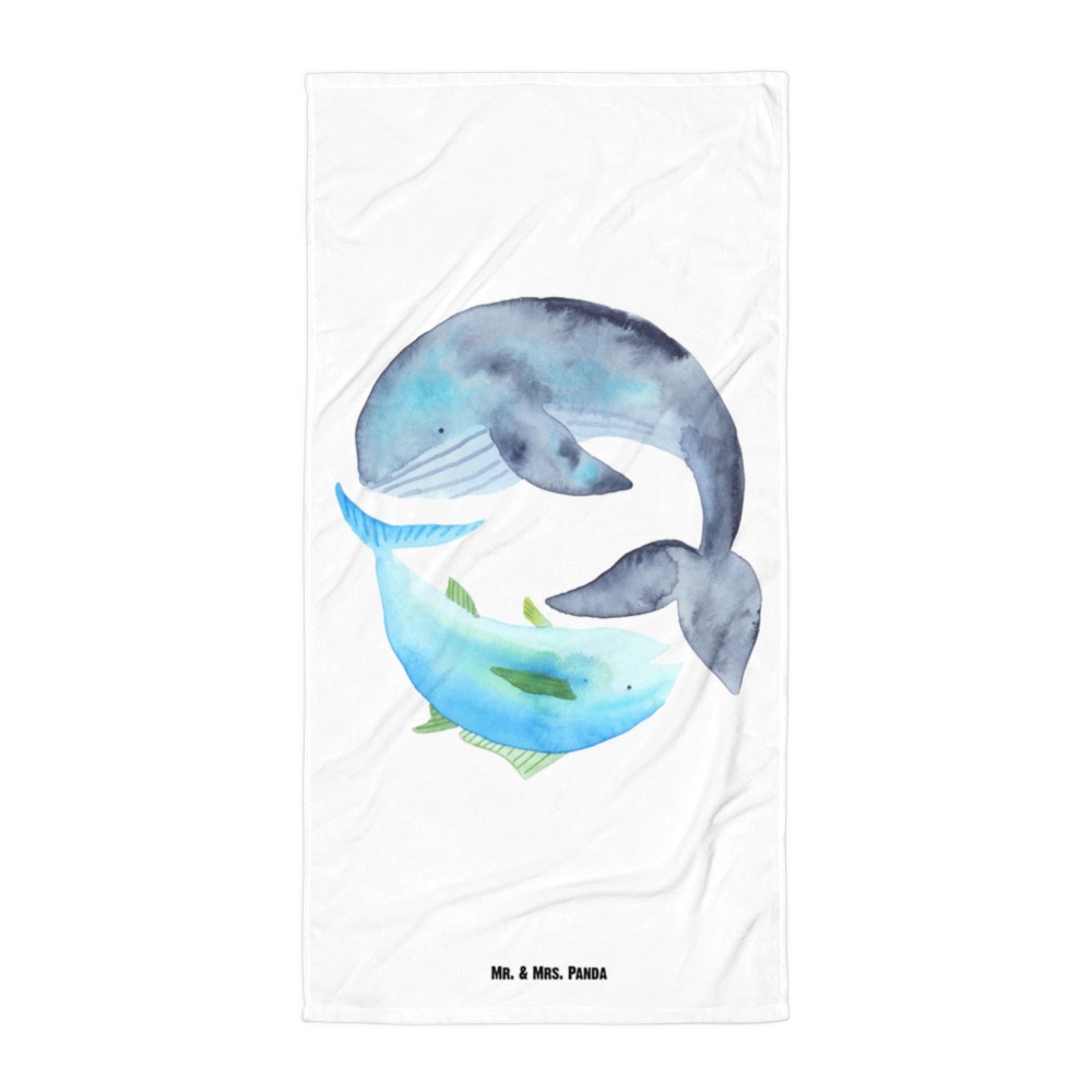 XL Badehandtuch Walfisch & Thunfisch Handtuch, Badetuch, Duschtuch, Strandtuch, Saunatuch, Tiermotive, Gute Laune, lustige Sprüche, Tiere, Wal, Wahl, Tunfisch, Wortwitz lustig, Spruch lustig, Flachwitz, Witz, Spruch des Tages, Flachwitz Geschenk