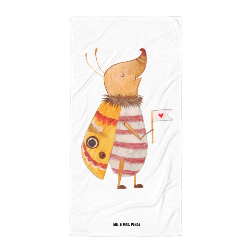 XL Badehandtuch Nachtfalter mit Fähnchen Handtuch, Badetuch, Duschtuch, Strandtuch, Saunatuch, Tiermotive, Gute Laune, lustige Sprüche, Tiere, Nachtfalter, Käfer, Spruch lustig, Spruch witzig, süß, niedlich, Küche Deko, Was kostet die Welt
