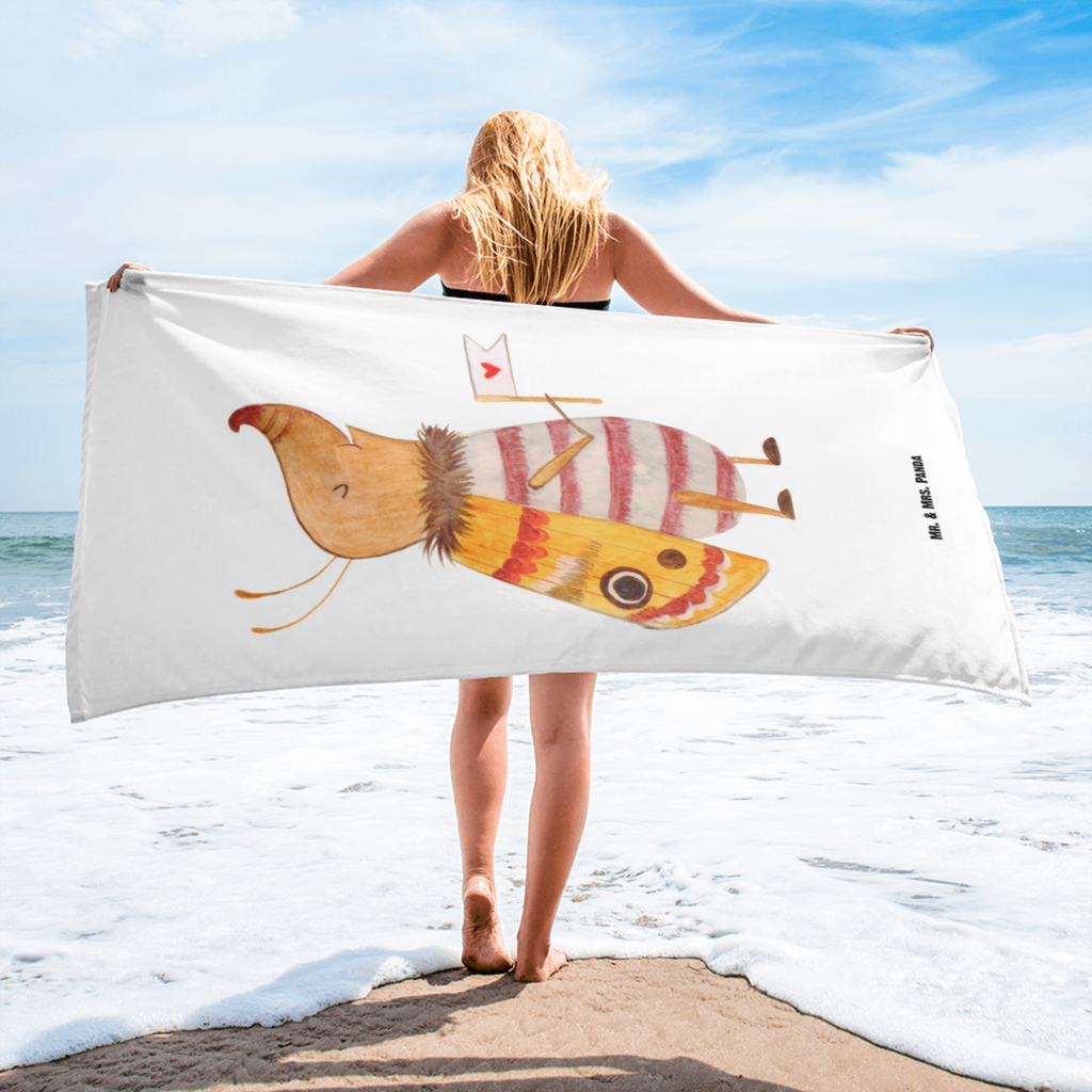 XL Badehandtuch Nachtfalter mit Fähnchen Handtuch, Badetuch, Duschtuch, Strandtuch, Saunatuch, Tiermotive, Gute Laune, lustige Sprüche, Tiere, Nachtfalter, Käfer, Spruch lustig, Spruch witzig, süß, niedlich, Küche Deko, Was kostet die Welt