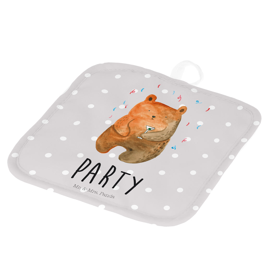 2er Set Topflappen  Bär Party Topflappen, Topfuntersetzer, Ofenhandschuh, Topflappen Set, Topflappen lustig, Topflappen mit Spruch, Bär, Teddy, Teddybär, Geburtstag, Geburtstagsgeschenk, Geschenk, Party, Feiern, Abfeiern, Mitbringsel, Gute Laune, Lustig