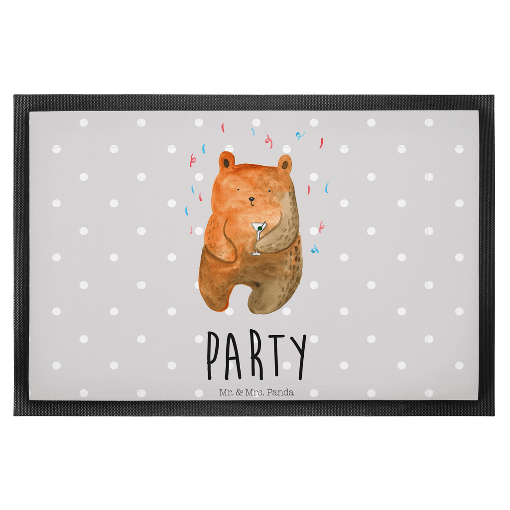 Fußmatte Bär Party Geburtstag, Geburtstagsgeschenk, Geschenk, Party, Feiern, Abfeiern, Mitbringsel, Gute Laune, Lustig Türvorleger, Schmutzmatte, Fußabtreter, Matte, Schmutzfänger, Fußabstreifer, Schmutzfangmatte, Türmatte, Motivfußmatte,  Haustürmatte, Vorleger  Bär, Teddy, Teddybär