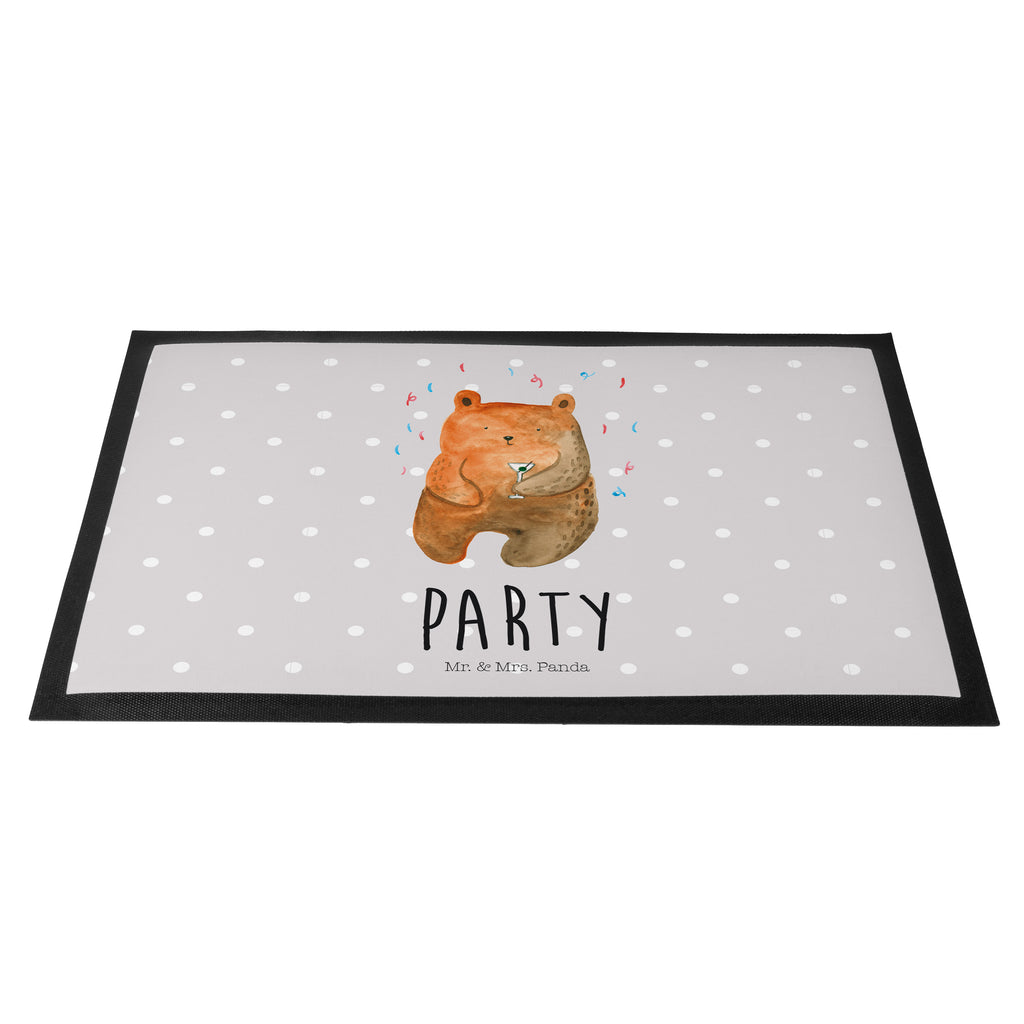 Fußmatte Bär Party Geburtstag, Geburtstagsgeschenk, Geschenk, Party, Feiern, Abfeiern, Mitbringsel, Gute Laune, Lustig Türvorleger, Schmutzmatte, Fußabtreter, Matte, Schmutzfänger, Fußabstreifer, Schmutzfangmatte, Türmatte, Motivfußmatte,  Haustürmatte, Vorleger  Bär, Teddy, Teddybär