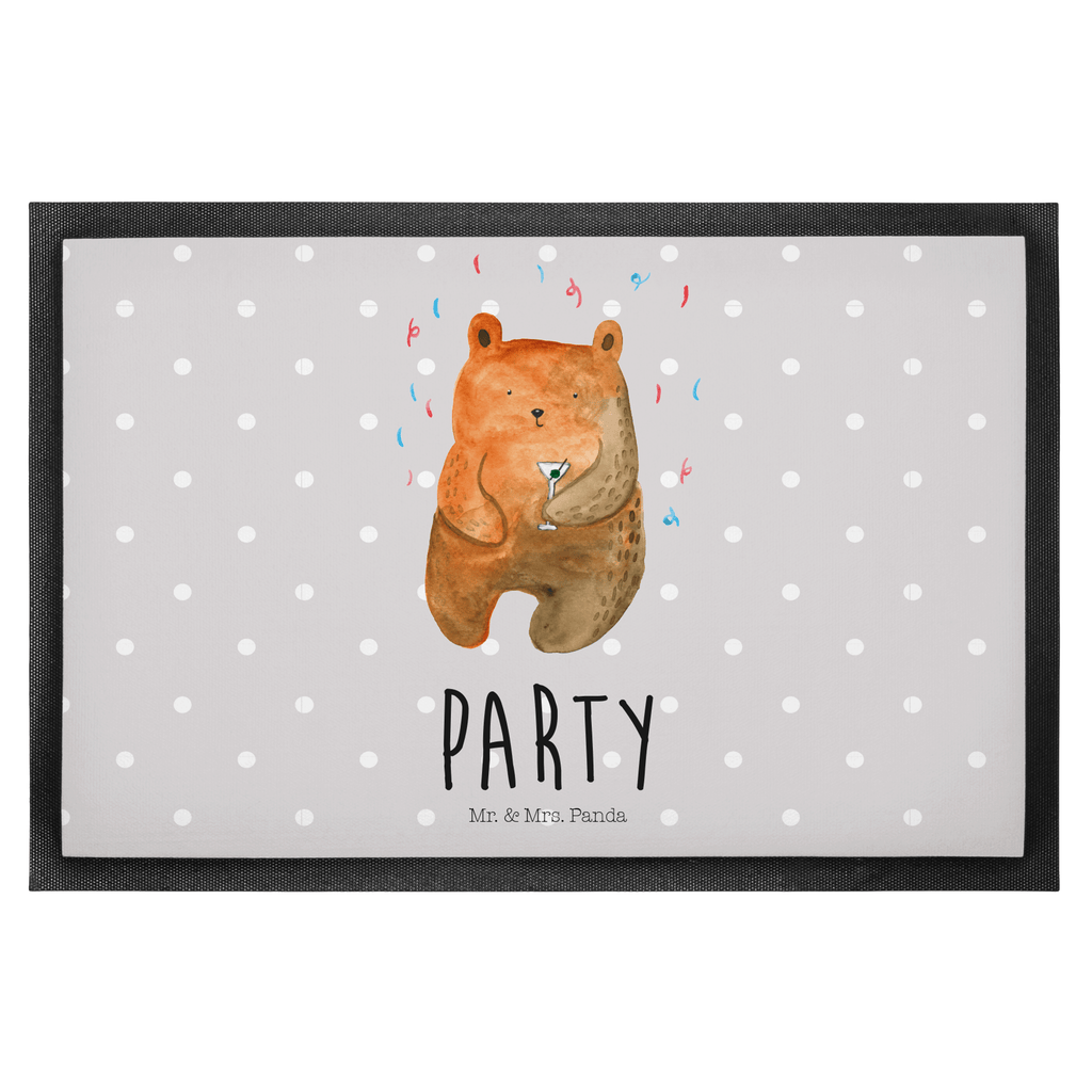 Fußmatte Bär Party Geburtstag, Geburtstagsgeschenk, Geschenk, Party, Feiern, Abfeiern, Mitbringsel, Gute Laune, Lustig Türvorleger, Schmutzmatte, Fußabtreter, Matte, Schmutzfänger, Fußabstreifer, Schmutzfangmatte, Türmatte, Motivfußmatte,  Haustürmatte, Vorleger  Bär, Teddy, Teddybär