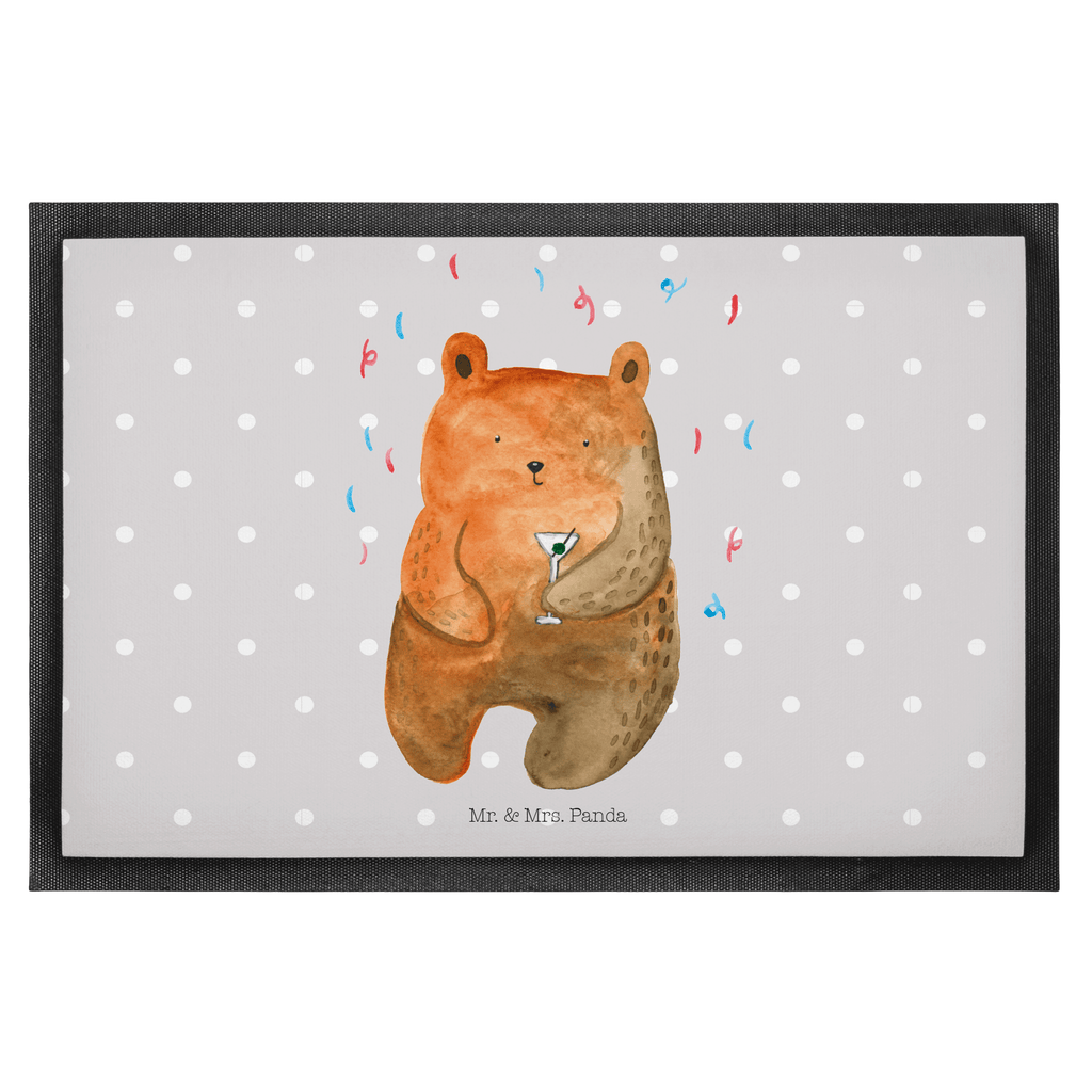 Fußmatte Bär Party Geburtstag, Geburtstagsgeschenk, Geschenk, Party, Feiern, Abfeiern, Mitbringsel, Gute Laune, Lustig Türvorleger, Schmutzmatte, Fußabtreter, Matte, Schmutzfänger, Fußabstreifer, Schmutzfangmatte, Türmatte, Motivfußmatte,  Haustürmatte, Vorleger  Bär, Teddy, Teddybär