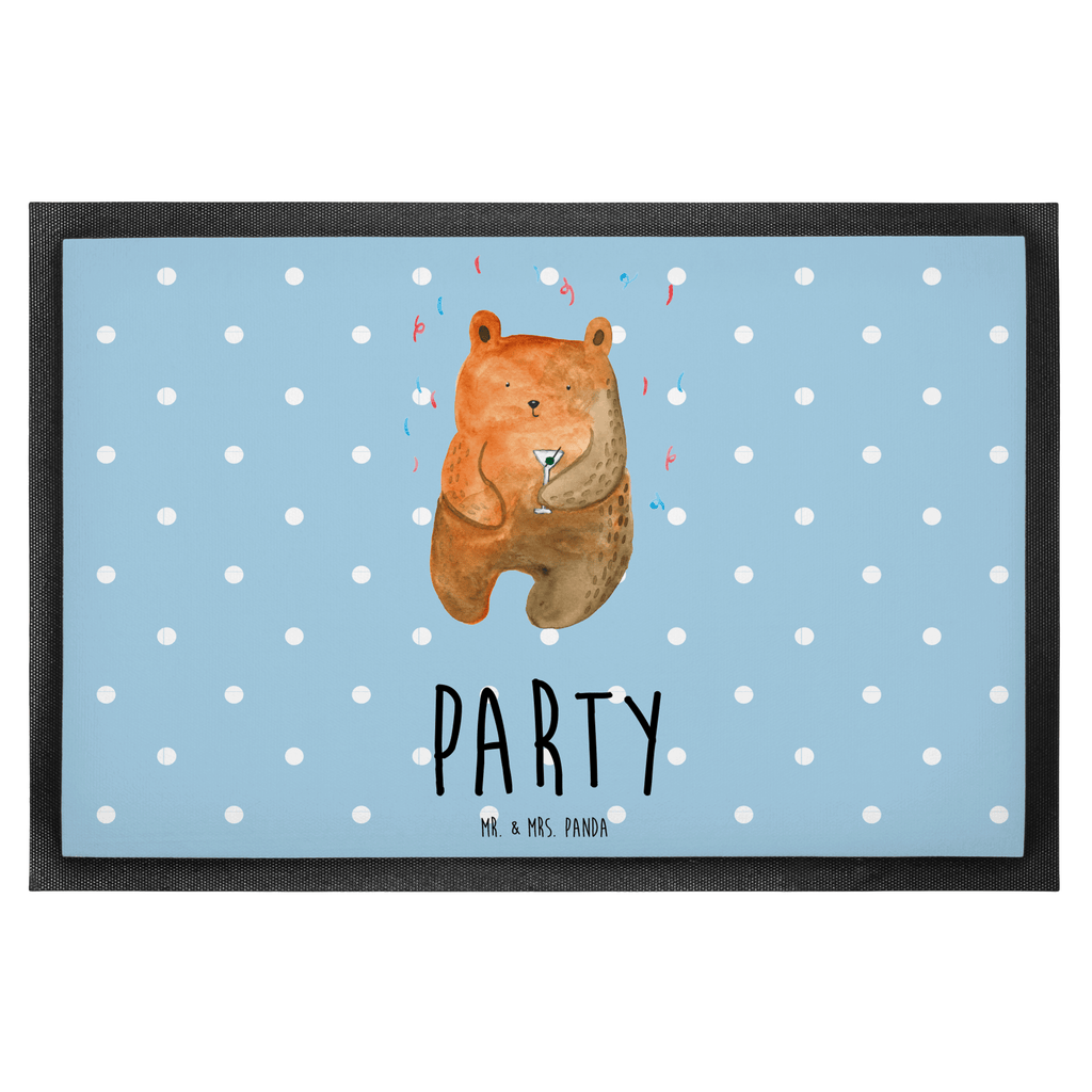 Fußmatte Bär Party Geburtstag, Geburtstagsgeschenk, Geschenk, Party, Feiern, Abfeiern, Mitbringsel, Gute Laune, Lustig Türvorleger, Schmutzmatte, Fußabtreter, Matte, Schmutzfänger, Fußabstreifer, Schmutzfangmatte, Türmatte, Motivfußmatte,  Haustürmatte, Vorleger  Bär, Teddy, Teddybär