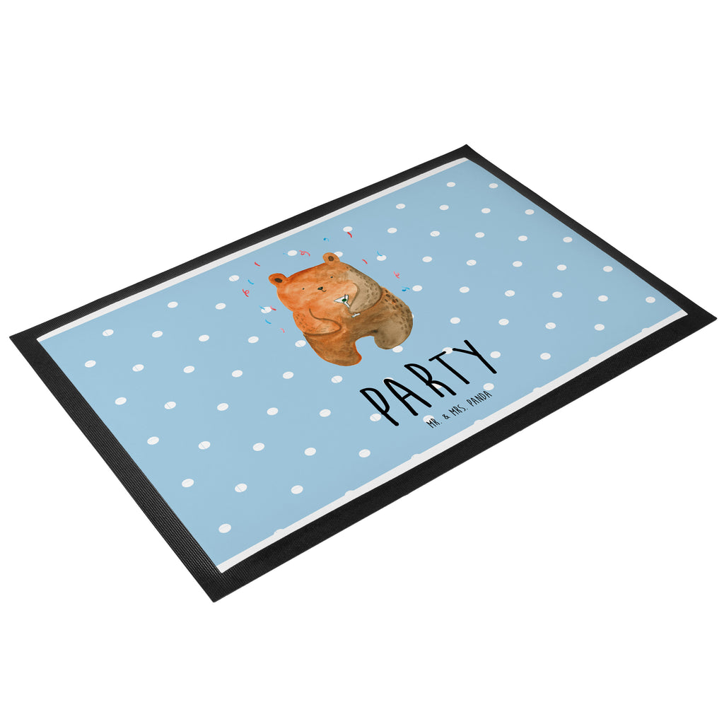 Fußmatte Bär Party Geburtstag, Geburtstagsgeschenk, Geschenk, Party, Feiern, Abfeiern, Mitbringsel, Gute Laune, Lustig Türvorleger, Schmutzmatte, Fußabtreter, Matte, Schmutzfänger, Fußabstreifer, Schmutzfangmatte, Türmatte, Motivfußmatte,  Haustürmatte, Vorleger  Bär, Teddy, Teddybär