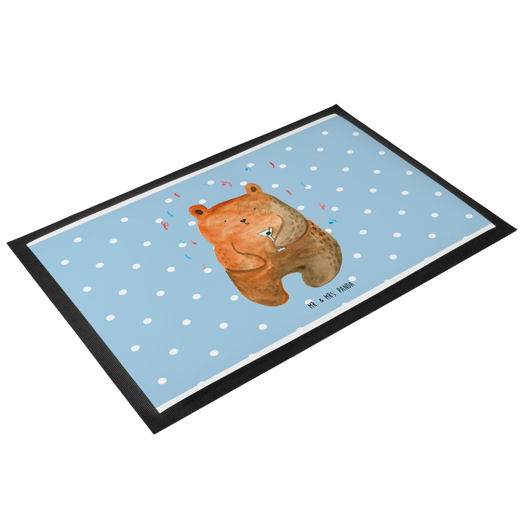 Fußmatte Bär Party Geburtstag, Geburtstagsgeschenk, Geschenk, Party, Feiern, Abfeiern, Mitbringsel, Gute Laune, Lustig Türvorleger, Schmutzmatte, Fußabtreter, Matte, Schmutzfänger, Fußabstreifer, Schmutzfangmatte, Türmatte, Motivfußmatte,  Haustürmatte, Vorleger  Bär, Teddy, Teddybär