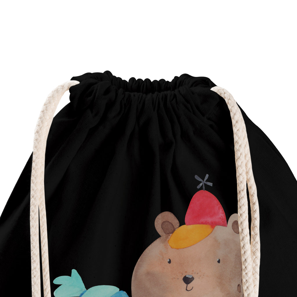 Sportbeutel Bär mit Schultüte Turnbeutel, Beutel, Sporttasche, Tasche, Stoffbeutel, Bär, Teddy, Teddybär, Bär Motiv, Schultüte, Erster Schultag Geschenk, Einschulung Geschenk, Schule Geschenk, Grundschule, Schulanfang, Schulbeginn