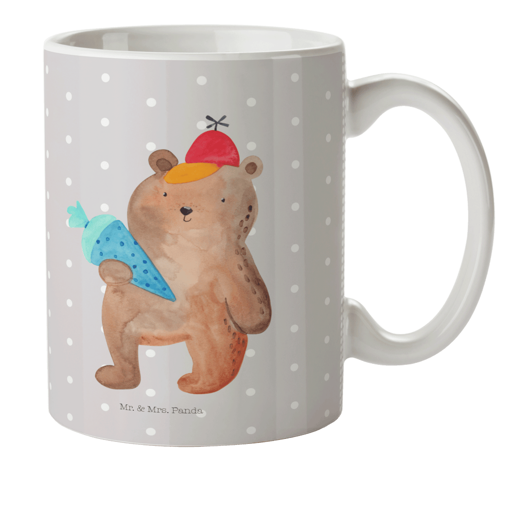 Kindertasse Bär mit Schultüte Kunststoff Tasse, Kindergarten, Tasse, Trinkbecher, Camping Becher, Kaffeetasse, Kunststoffbecher, Kindergartenbecher, Outdoorgeschirr, Kunststoffgeschirr, Reisebecher, Reisetasse, Kinderbecher, Bär, Teddy, Teddybär, Bär Motiv, Schultüte, Erster Schultag Geschenk, Einschulung Geschenk, Schule Geschenk, Grundschule, Schulanfang, Schulbeginn