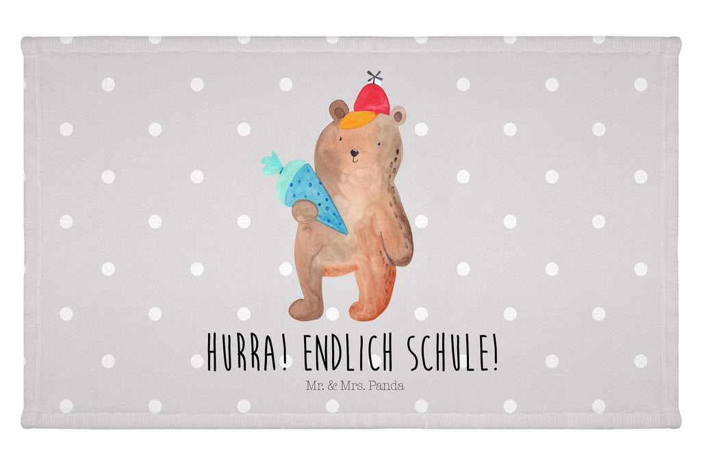 Gäste Handtuch Bär mit Schultüte Gästetuch, Reisehandtuch, Sport Handtuch, Frottier, Kinder Handtuch, Bär, Teddy, Teddybär, Bär Motiv, Schultüte, Erster Schultag Geschenk, Einschulung Geschenk, Schule Geschenk, Grundschule, Schulanfang, Schulbeginn