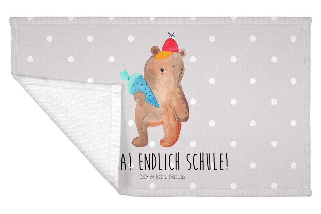 Gäste Handtuch Bär mit Schultüte Gästetuch, Reisehandtuch, Sport Handtuch, Frottier, Kinder Handtuch, Bär, Teddy, Teddybär, Bär Motiv, Schultüte, Erster Schultag Geschenk, Einschulung Geschenk, Schule Geschenk, Grundschule, Schulanfang, Schulbeginn