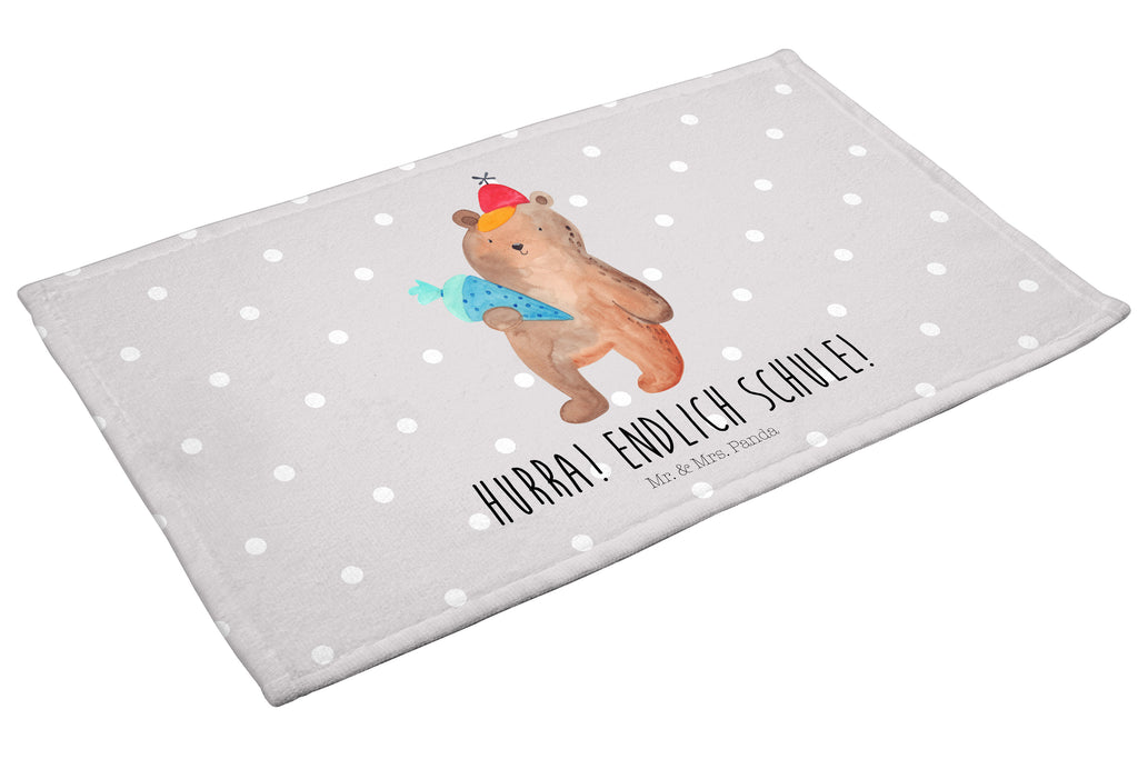 Gäste Handtuch Bär mit Schultüte Gästetuch, Reisehandtuch, Sport Handtuch, Frottier, Kinder Handtuch, Bär, Teddy, Teddybär, Bär Motiv, Schultüte, Erster Schultag Geschenk, Einschulung Geschenk, Schule Geschenk, Grundschule, Schulanfang, Schulbeginn