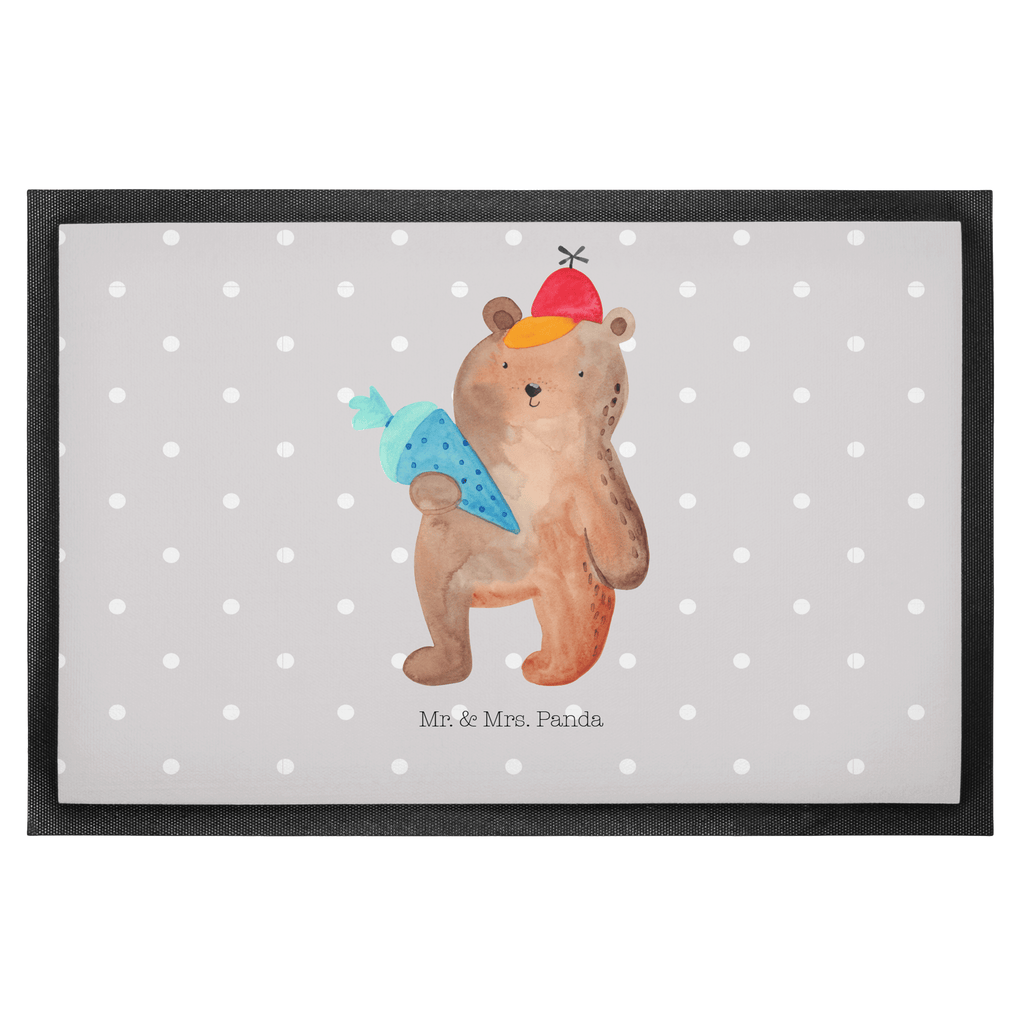 Fußmatte Bär mit Schultüte Bär Motiv, Schultüte, Erster Schultag Geschenk, Einschulung Geschenk, Schule Geschenk, Grundschule, Schulanfang, Schulbeginn,  Türvorleger, Schmutzmatte, Fußabtreter, Matte, Schmutzfänger, Fußabstreifer, Schmutzfangmatte, Türmatte, Motivfußmatte,  Haustürmatte, Vorleger  Bär, Teddy, Teddybär