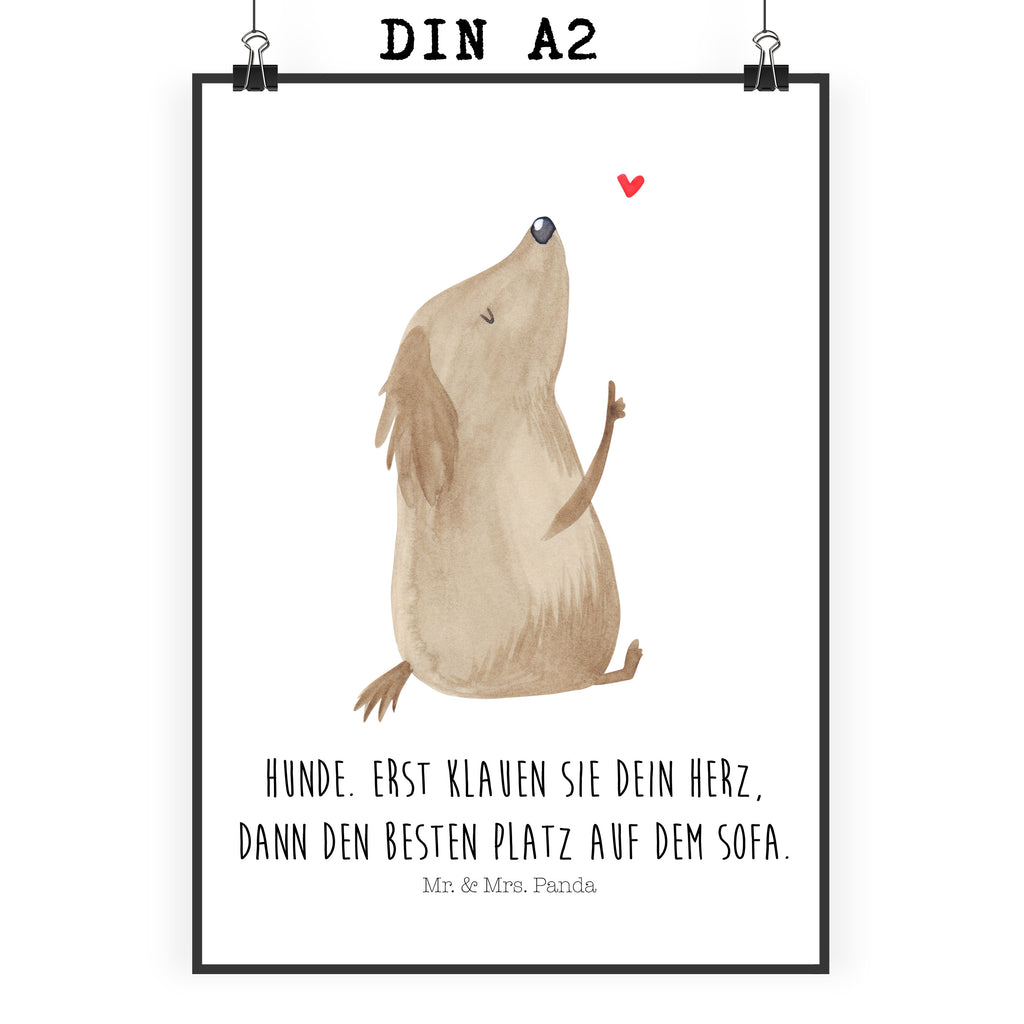 Poster Hund Liebe Poster, Wandposter, Bild, Wanddeko, Küchenposter, Kinderposter, Wanddeko Bild, Raumdekoration, Wanddekoration, Handgemaltes Poster, Mr. & Mrs. Panda Poster, Designposter, Kunstdruck, Posterdruck, Hund, Hundemotiv, Haustier, Hunderasse, Tierliebhaber, Hundebesitzer, Sprüche, Liebe, Hundeglück, Hundeliebe, Hunde, Frauchen