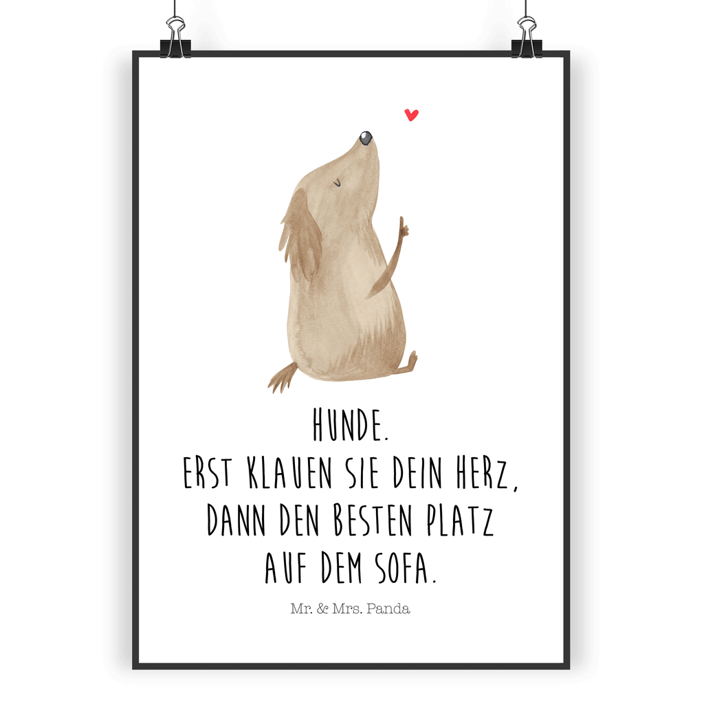 Poster Hund Liebe Poster, Wandposter, Bild, Wanddeko, Küchenposter, Kinderposter, Wanddeko Bild, Raumdekoration, Wanddekoration, Handgemaltes Poster, Mr. & Mrs. Panda Poster, Designposter, Kunstdruck, Posterdruck, Hund, Hundemotiv, Haustier, Hunderasse, Tierliebhaber, Hundebesitzer, Sprüche, Liebe, Hundeglück, Hundeliebe, Hunde, Frauchen