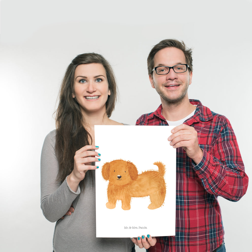 Poster Hund flauschig Poster, Wandposter, Bild, Wanddeko, Küchenposter, Kinderposter, Wanddeko Bild, Raumdekoration, Wanddekoration, Handgemaltes Poster, Mr. & Mrs. Panda Poster, Designposter, Kunstdruck, Posterdruck, Hund, Hundemotiv, Haustier, Hunderasse, Tierliebhaber, Hundebesitzer, Sprüche, Hunde, Frauchen, Hundemama, Hundeliebe