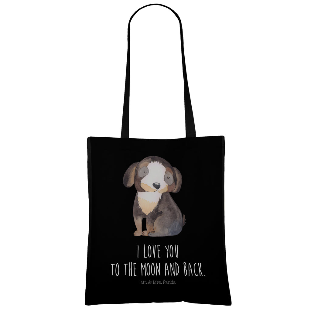 Tragetasche Hund entspannt Beuteltasche, Beutel, Einkaufstasche, Jutebeutel, Stoffbeutel, Hund, Hundemotiv, Haustier, Hunderasse, Tierliebhaber, Hundebesitzer, Sprüche, schwarzer Hund, Hundeliebe, Liebe, Hundeglück