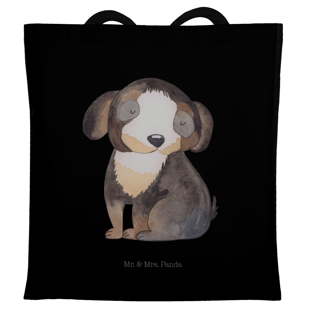 Tragetasche Hund entspannt Beuteltasche, Beutel, Einkaufstasche, Jutebeutel, Stoffbeutel, Hund, Hundemotiv, Haustier, Hunderasse, Tierliebhaber, Hundebesitzer, Sprüche, schwarzer Hund, Hundeliebe, Liebe, Hundeglück