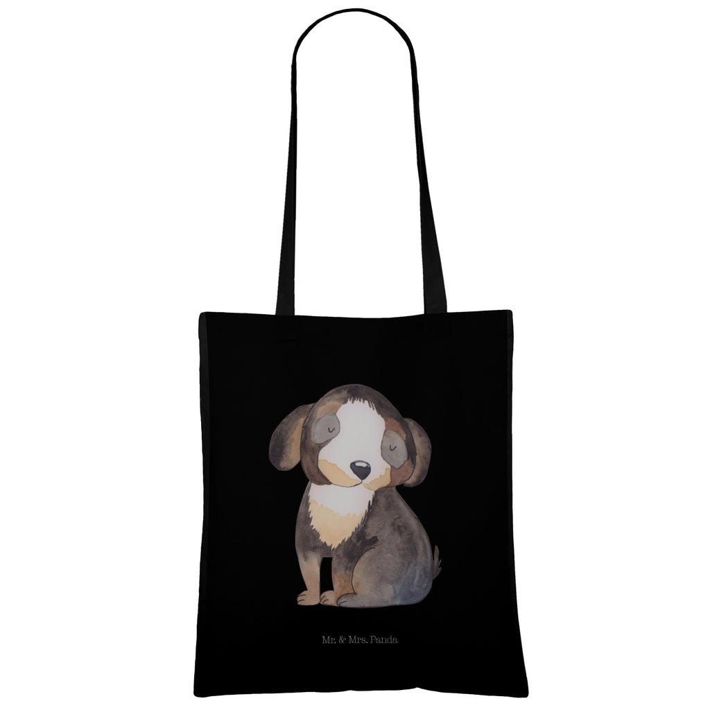 Tragetasche Hund entspannt Beuteltasche, Beutel, Einkaufstasche, Jutebeutel, Stoffbeutel, Hund, Hundemotiv, Haustier, Hunderasse, Tierliebhaber, Hundebesitzer, Sprüche, schwarzer Hund, Hundeliebe, Liebe, Hundeglück