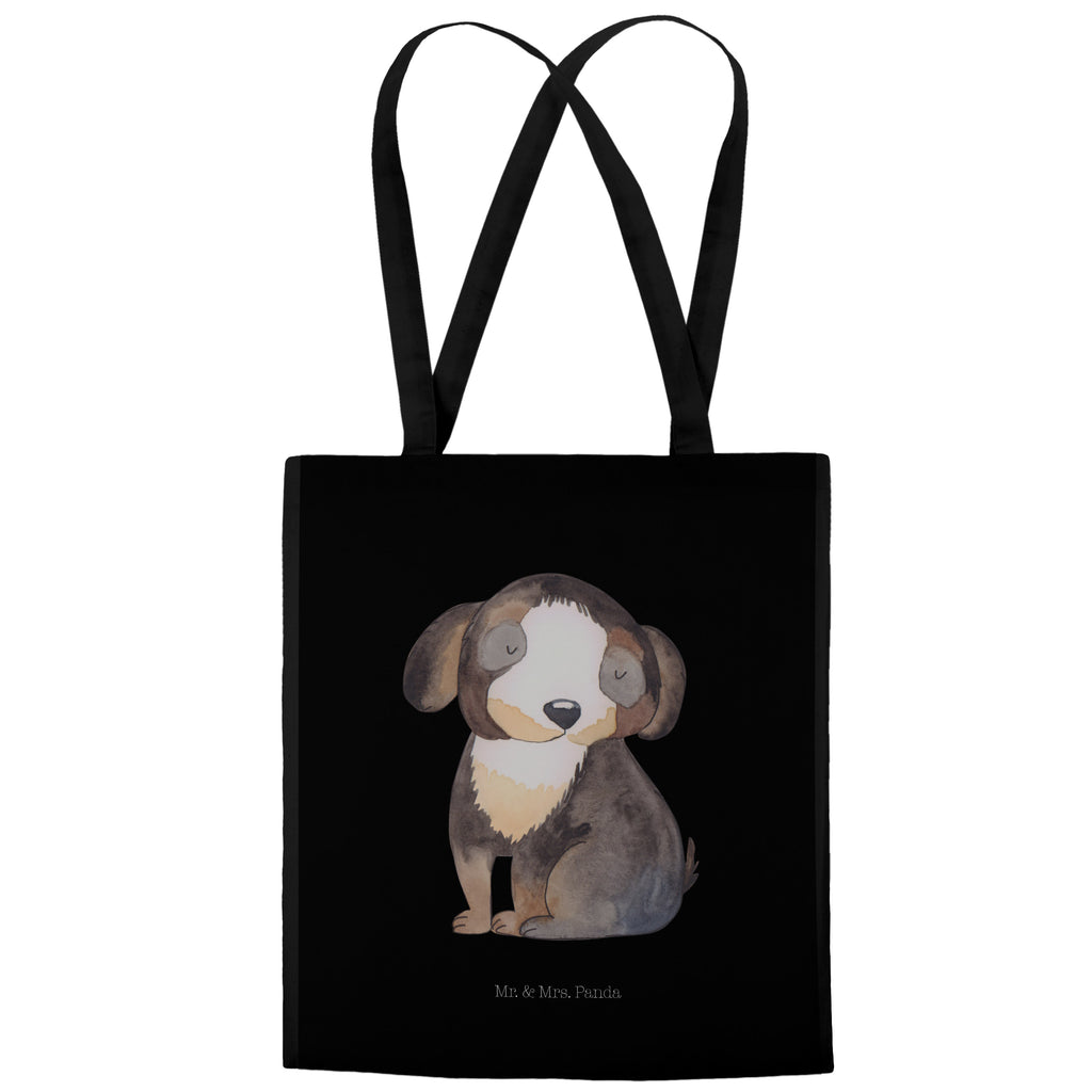 Tragetasche Hund entspannt Beuteltasche, Beutel, Einkaufstasche, Jutebeutel, Stoffbeutel, Hund, Hundemotiv, Haustier, Hunderasse, Tierliebhaber, Hundebesitzer, Sprüche, schwarzer Hund, Hundeliebe, Liebe, Hundeglück