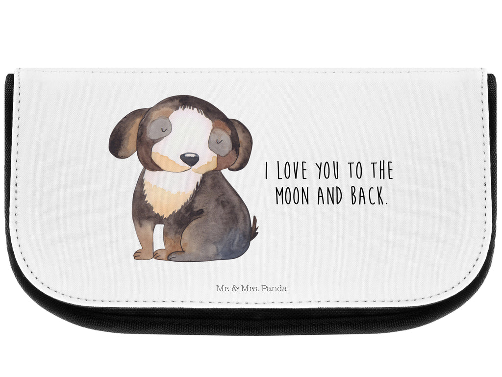 Kosmetiktasche Hund entspannt Kosmetikbeutel, Kulturtasche, Kulturbeutel, Schminktasche, Make-Up Tasche, Hund, Hundemotiv, Haustier, Hunderasse, Tierliebhaber, Hundebesitzer, Sprüche, schwarzer Hund, Hundeliebe, Liebe, Hundeglück