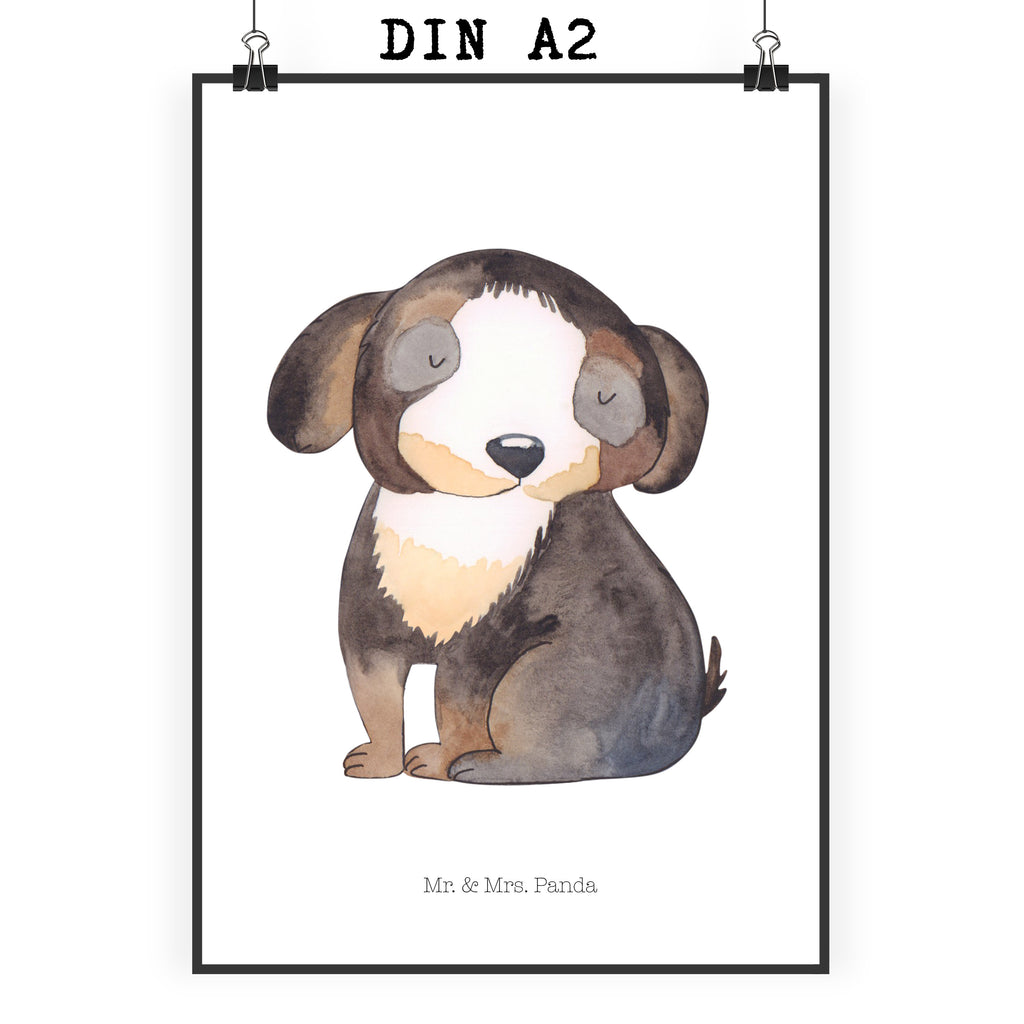 Poster Hund entspannt Poster, Wandposter, Bild, Wanddeko, Küchenposter, Kinderposter, Wanddeko Bild, Raumdekoration, Wanddekoration, Handgemaltes Poster, Mr. & Mrs. Panda Poster, Designposter, Kunstdruck, Posterdruck, Hund, Hundemotiv, Haustier, Hunderasse, Tierliebhaber, Hundebesitzer, Sprüche, schwarzer Hund, Hundeliebe, Liebe, Hundeglück