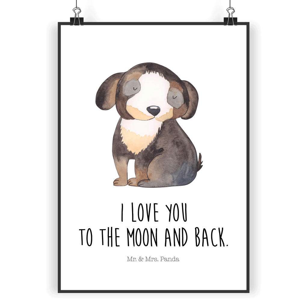 Poster Hund entspannt Poster, Wandposter, Bild, Wanddeko, Küchenposter, Kinderposter, Wanddeko Bild, Raumdekoration, Wanddekoration, Handgemaltes Poster, Mr. & Mrs. Panda Poster, Designposter, Kunstdruck, Posterdruck, Hund, Hundemotiv, Haustier, Hunderasse, Tierliebhaber, Hundebesitzer, Sprüche, schwarzer Hund, Hundeliebe, Liebe, Hundeglück