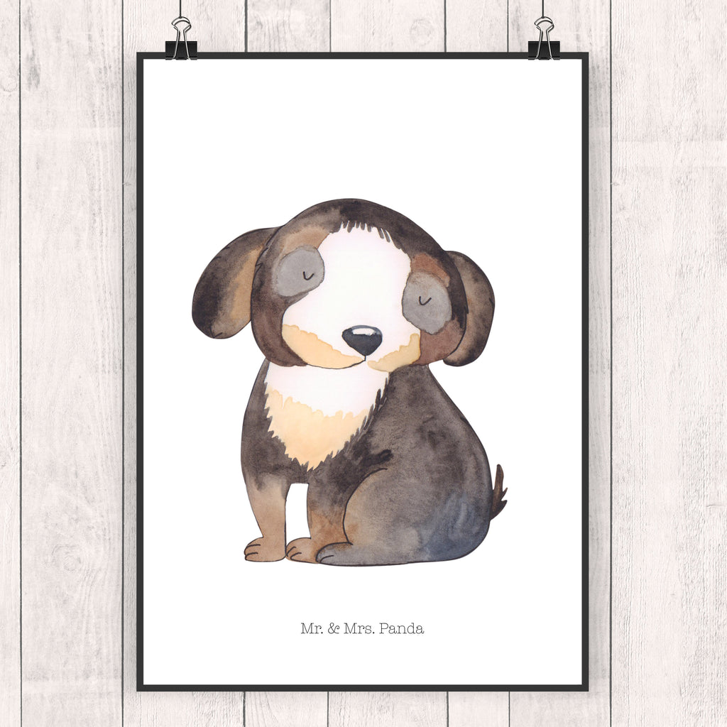 Poster Hund entspannt Poster, Wandposter, Bild, Wanddeko, Küchenposter, Kinderposter, Wanddeko Bild, Raumdekoration, Wanddekoration, Handgemaltes Poster, Mr. & Mrs. Panda Poster, Designposter, Kunstdruck, Posterdruck, Hund, Hundemotiv, Haustier, Hunderasse, Tierliebhaber, Hundebesitzer, Sprüche, schwarzer Hund, Hundeliebe, Liebe, Hundeglück