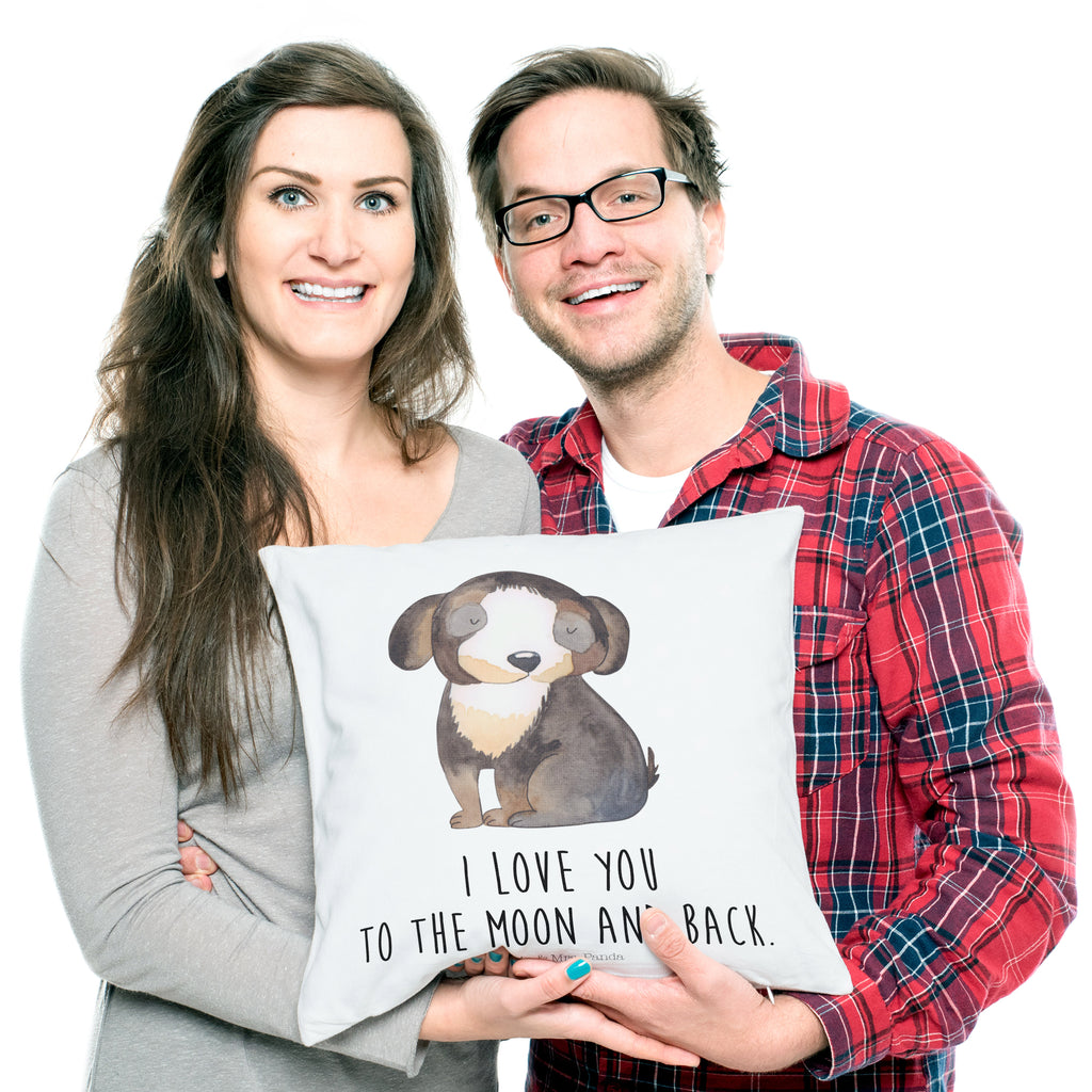 40x40 Kissen Hund entspannt Kissenhülle, Kopfkissen, Sofakissen, Dekokissen, Motivkissen, Hund, Hundemotiv, Haustier, Hunderasse, Tierliebhaber, Hundebesitzer, Sprüche, schwarzer Hund, Hundeliebe, Liebe, Hundeglück