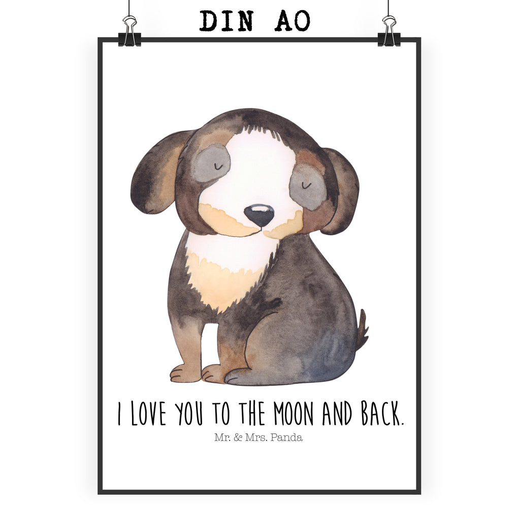 Poster Hund entspannt Poster, Wandposter, Bild, Wanddeko, Küchenposter, Kinderposter, Wanddeko Bild, Raumdekoration, Wanddekoration, Handgemaltes Poster, Mr. & Mrs. Panda Poster, Designposter, Kunstdruck, Posterdruck, Hund, Hundemotiv, Haustier, Hunderasse, Tierliebhaber, Hundebesitzer, Sprüche, schwarzer Hund, Hundeliebe, Liebe, Hundeglück