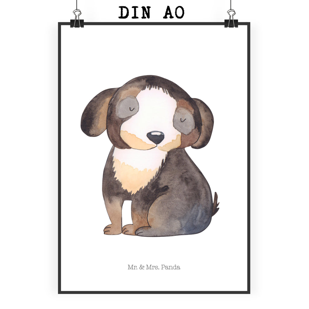 Poster Hund entspannt Poster, Wandposter, Bild, Wanddeko, Küchenposter, Kinderposter, Wanddeko Bild, Raumdekoration, Wanddekoration, Handgemaltes Poster, Mr. & Mrs. Panda Poster, Designposter, Kunstdruck, Posterdruck, Hund, Hundemotiv, Haustier, Hunderasse, Tierliebhaber, Hundebesitzer, Sprüche, schwarzer Hund, Hundeliebe, Liebe, Hundeglück