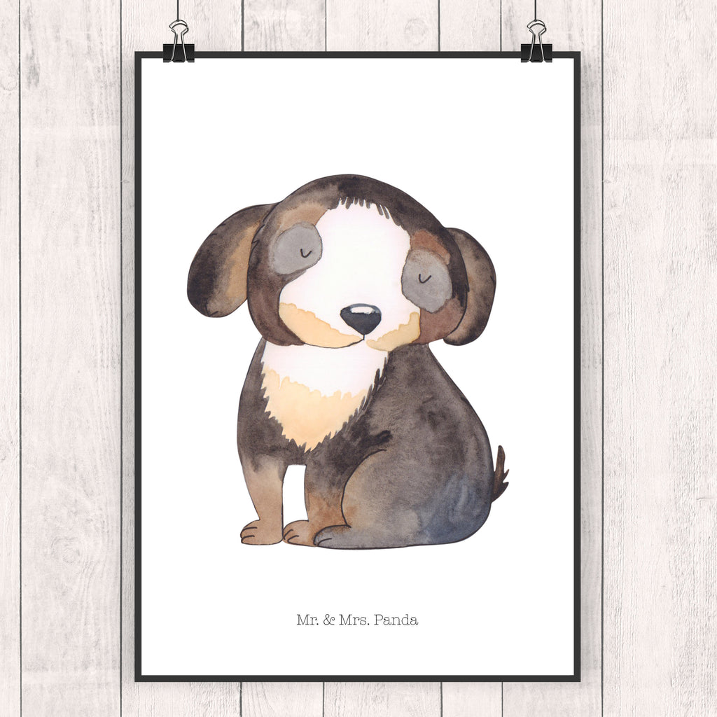 Poster Hund entspannt Poster, Wandposter, Bild, Wanddeko, Küchenposter, Kinderposter, Wanddeko Bild, Raumdekoration, Wanddekoration, Handgemaltes Poster, Mr. & Mrs. Panda Poster, Designposter, Kunstdruck, Posterdruck, Hund, Hundemotiv, Haustier, Hunderasse, Tierliebhaber, Hundebesitzer, Sprüche, schwarzer Hund, Hundeliebe, Liebe, Hundeglück