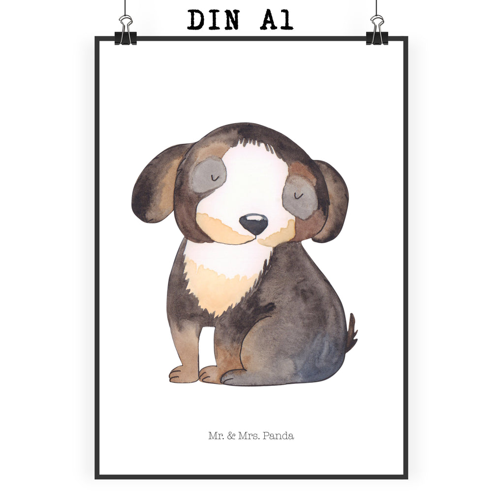 Poster Hund entspannt Poster, Wandposter, Bild, Wanddeko, Küchenposter, Kinderposter, Wanddeko Bild, Raumdekoration, Wanddekoration, Handgemaltes Poster, Mr. & Mrs. Panda Poster, Designposter, Kunstdruck, Posterdruck, Hund, Hundemotiv, Haustier, Hunderasse, Tierliebhaber, Hundebesitzer, Sprüche, schwarzer Hund, Hundeliebe, Liebe, Hundeglück