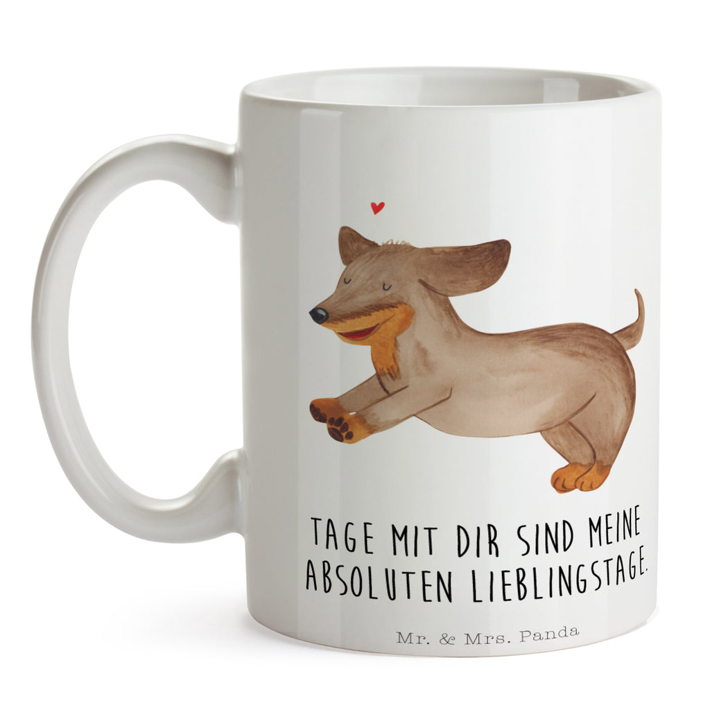 Tasse Hund Dackel fröhlich Hund, Hunde, Dackel, Dachshund, happy dog Becher, Kaffeetasse, Kaffeebecher, Tee, Frühstück, Büro  Hund, Hundemotiv, Haustier, Hunderasse, Tierliebhaber, Hundebesitzer, Sprüche