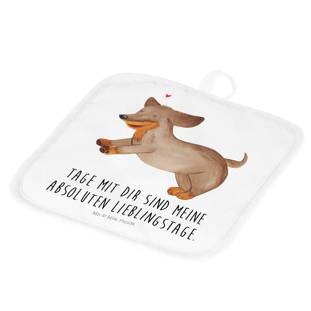 2er Set Topflappen  Hund Dackel fröhlich Topflappen, Topfuntersetzer, Ofenhandschuh, Topflappen Set, Topflappen lustig, Topflappen mit Spruch, Hund, Hundemotiv, Haustier, Hunderasse, Tierliebhaber, Hundebesitzer, Sprüche, Hunde, Dackel, Dachshund, happy dog