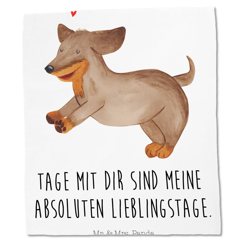 Tragetasche Hund Dackel fröhlich Beuteltasche, Beutel, Einkaufstasche, Jutebeutel, Stoffbeutel, Hund, Hundemotiv, Haustier, Hunderasse, Tierliebhaber, Hundebesitzer, Sprüche, Hunde, Dackel, Dachshund, happy dog