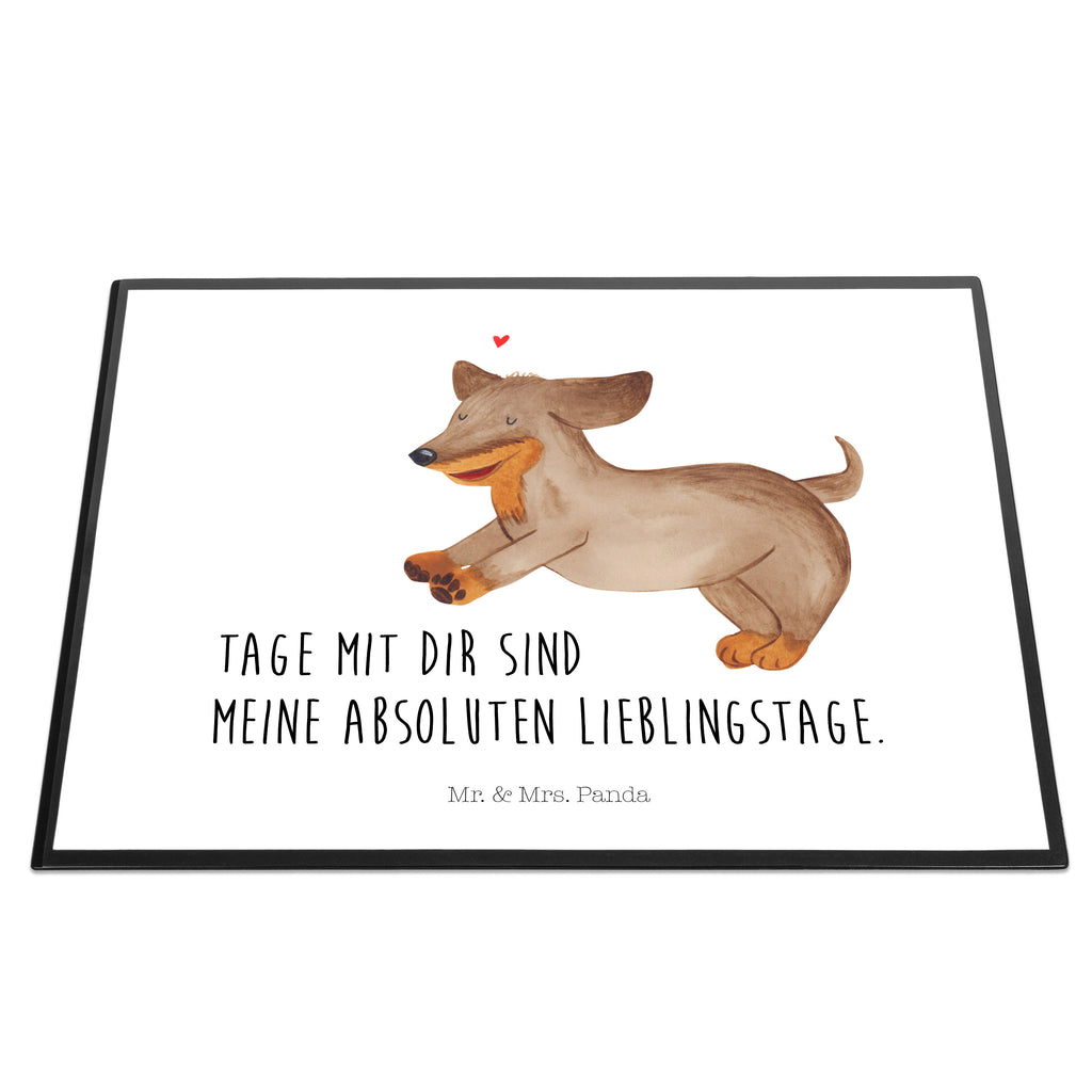 Schreibtischunterlage Hund Dackel fröhlich Schreibunterlage, Schreibtischauflage, Bürobedarf, Büroartikel, Schreibwaren, Schreibtisch Unterlagen, Schreibtischunterlage Groß, Hund, Hundemotiv, Haustier, Hunderasse, Tierliebhaber, Hundebesitzer, Sprüche, Hunde, Dackel, Dachshund, happy dog