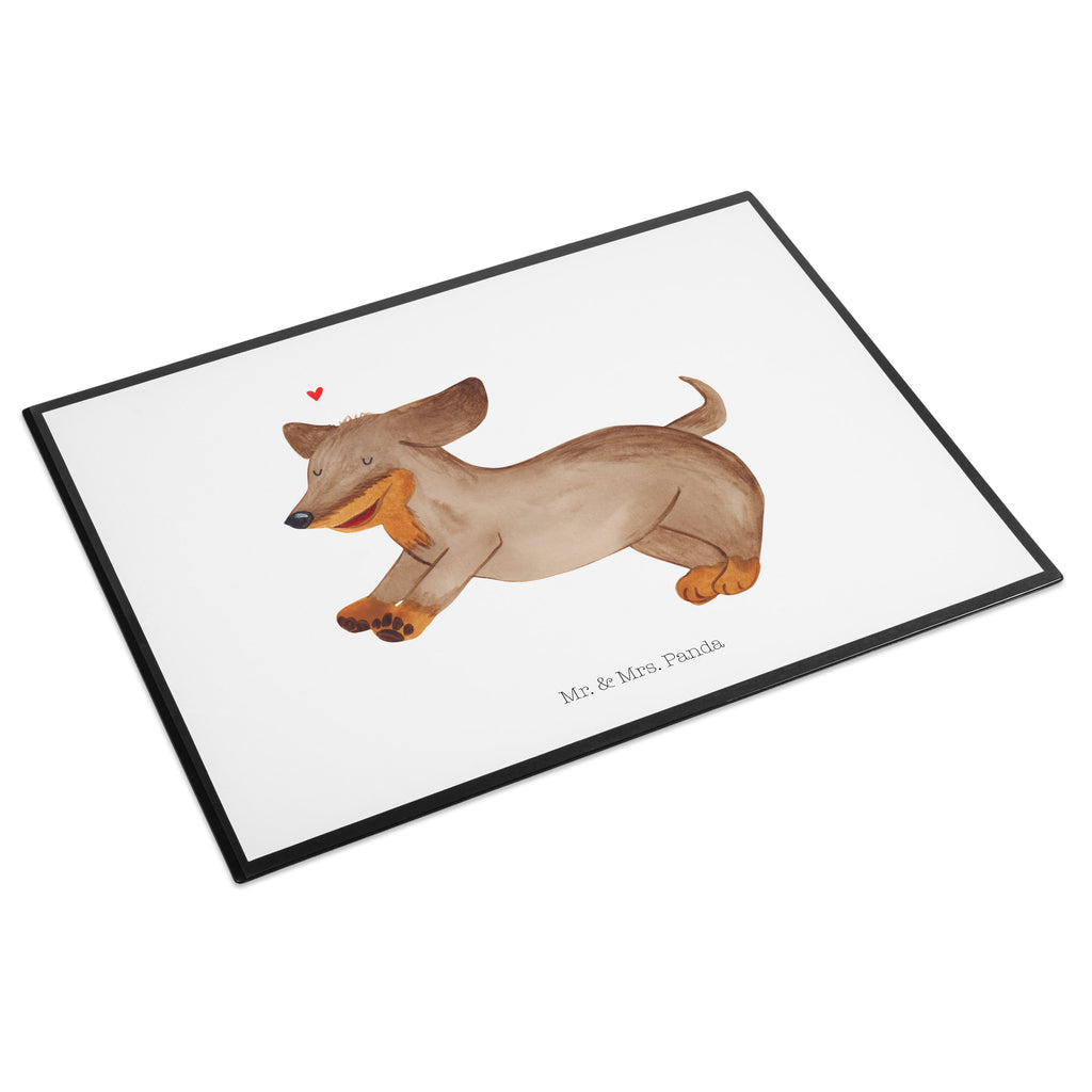 Schreibtischunterlage Hund Dackel fröhlich Schreibunterlage, Schreibtischauflage, Bürobedarf, Büroartikel, Schreibwaren, Schreibtisch Unterlagen, Schreibtischunterlage Groß, Hund, Hundemotiv, Haustier, Hunderasse, Tierliebhaber, Hundebesitzer, Sprüche, Hunde, Dackel, Dachshund, happy dog