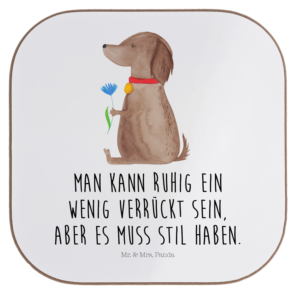 Quadratische Untersetzer Hund Blume Bierdeckel, Glasuntersetzer, Untersetzer Gläser, Getränkeuntersetzer, Hund, Hundemotiv, Haustier, Hunderasse, Tierliebhaber, Hundebesitzer, Sprüche, Hunde, Frauchen, Hundeliebe