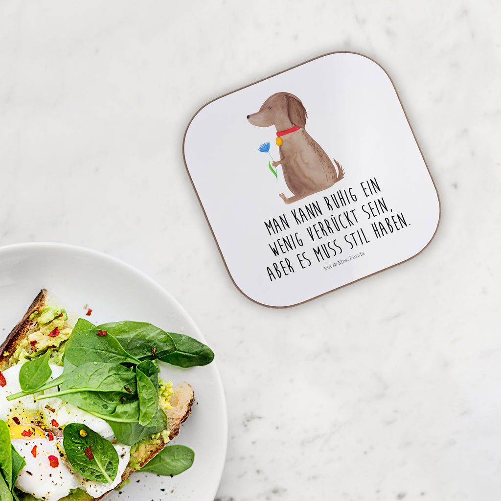 Quadratische Untersetzer Hund Blume Bierdeckel, Glasuntersetzer, Untersetzer Gläser, Getränkeuntersetzer, Hund, Hundemotiv, Haustier, Hunderasse, Tierliebhaber, Hundebesitzer, Sprüche, Hunde, Frauchen, Hundeliebe