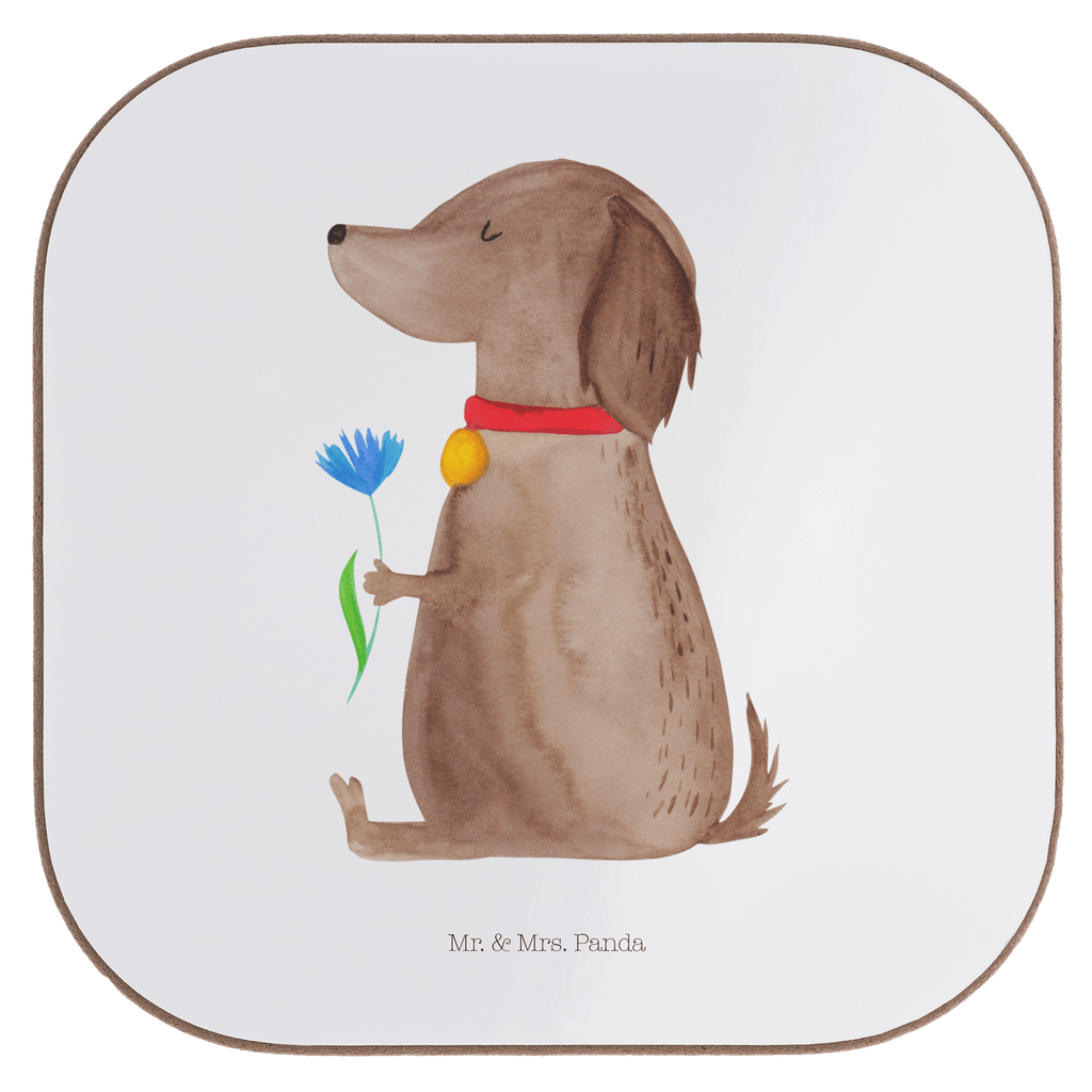 Quadratische Untersetzer Hund Blume Bierdeckel, Glasuntersetzer, Untersetzer Gläser, Getränkeuntersetzer, Hund, Hundemotiv, Haustier, Hunderasse, Tierliebhaber, Hundebesitzer, Sprüche, Hunde, Frauchen, Hundeliebe