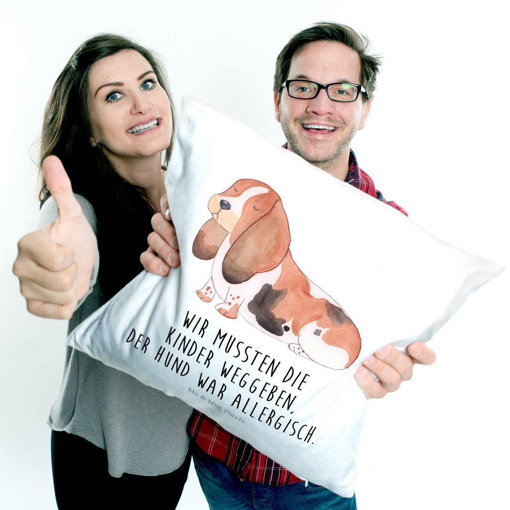 40x40 Kissen Hund Basset Hound Kissenhülle, Kopfkissen, Sofakissen, Dekokissen, Motivkissen, Hund, Hundemotiv, Haustier, Hunderasse, Tierliebhaber, Hundebesitzer, Sprüche, Basset Hound, Basset, Hundeliebe, kinderlos