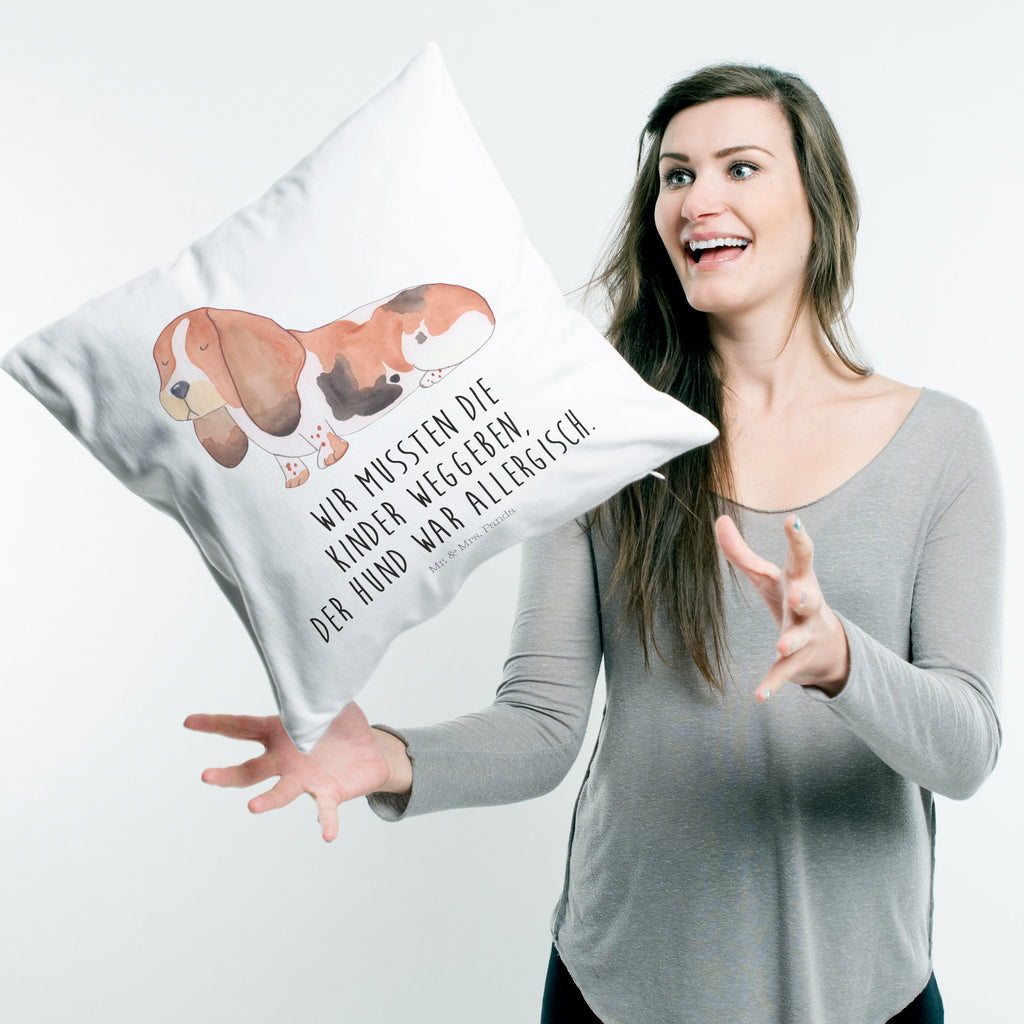 40x40 Kissen Hund Basset Hound Kissenhülle, Kopfkissen, Sofakissen, Dekokissen, Motivkissen, Hund, Hundemotiv, Haustier, Hunderasse, Tierliebhaber, Hundebesitzer, Sprüche, Basset Hound, Basset, Hundeliebe, kinderlos