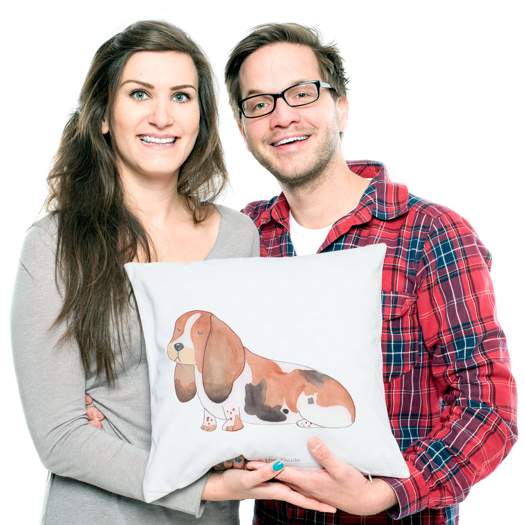 40x40 Kissen Hund Basset Hound Kissenhülle, Kopfkissen, Sofakissen, Dekokissen, Motivkissen, Hund, Hundemotiv, Haustier, Hunderasse, Tierliebhaber, Hundebesitzer, Sprüche, Basset Hound, Basset, Hundeliebe, kinderlos