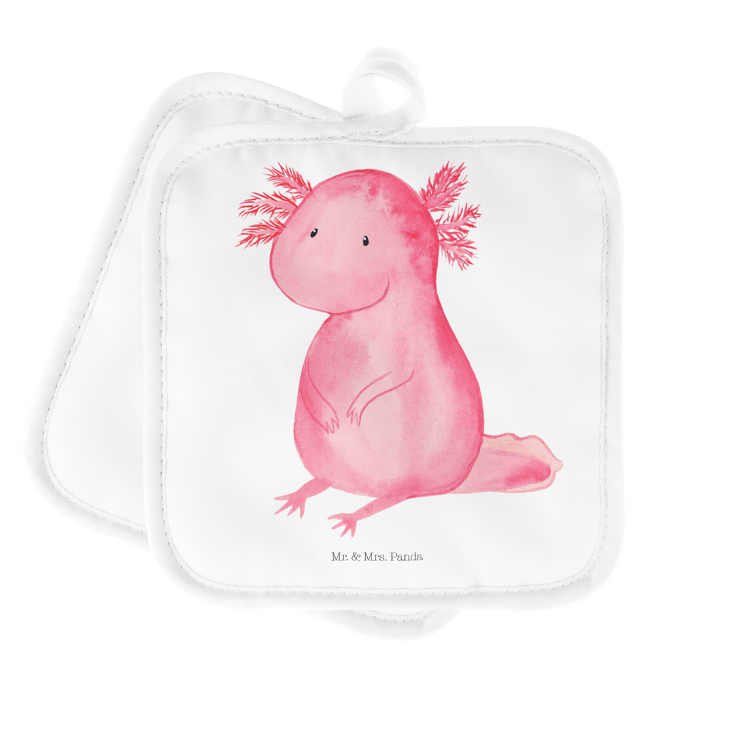 2er Set Topflappen  Axolotl Topflappen, Topfuntersetzer, Ofenhandschuh, Topflappen Set, Topflappen lustig, Topflappen mit Spruch, Axolotl, Molch, Axolot, vergnügt, fröhlich, zufrieden, Lebensstil, Weisheit, Lebensweisheit, Liebe, Freundin