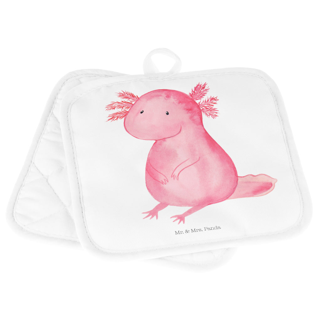 2er Set Topflappen  Axolotl Topflappen, Topfuntersetzer, Ofenhandschuh, Topflappen Set, Topflappen lustig, Topflappen mit Spruch, Axolotl, Molch, Axolot, vergnügt, fröhlich, zufrieden, Lebensstil, Weisheit, Lebensweisheit, Liebe, Freundin