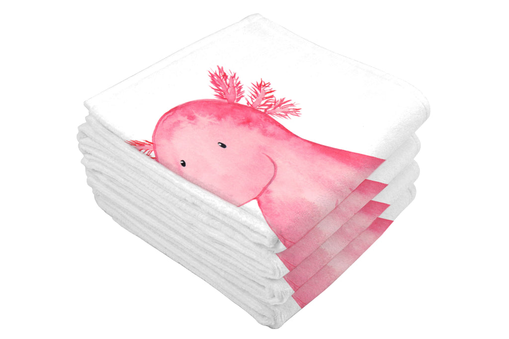 Gäste Handtuch Axolotl Gästetuch, Reisehandtuch, Sport Handtuch, Frottier, Kinder Handtuch, Axolotl, Molch, Axolot, vergnügt, fröhlich, zufrieden, Lebensstil, Weisheit, Lebensweisheit, Liebe, Freundin