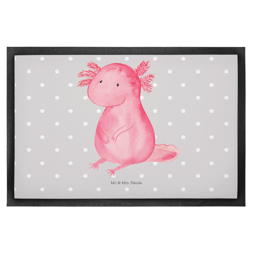 Fußmatte Axolotl Axolotl, Axolot, vergnügt, fröhlich, zufrieden, Lebensstil, Weisheit, Lebensweisheit, Liebe, Freundin Türvorleger, Schmutzmatte, Fußabtreter, Matte, Schmutzfänger, Fußabstreifer, Schmutzfangmatte, Türmatte, Motivfußmatte,  Haustürmatte, Vorleger  Axolotl, Molch