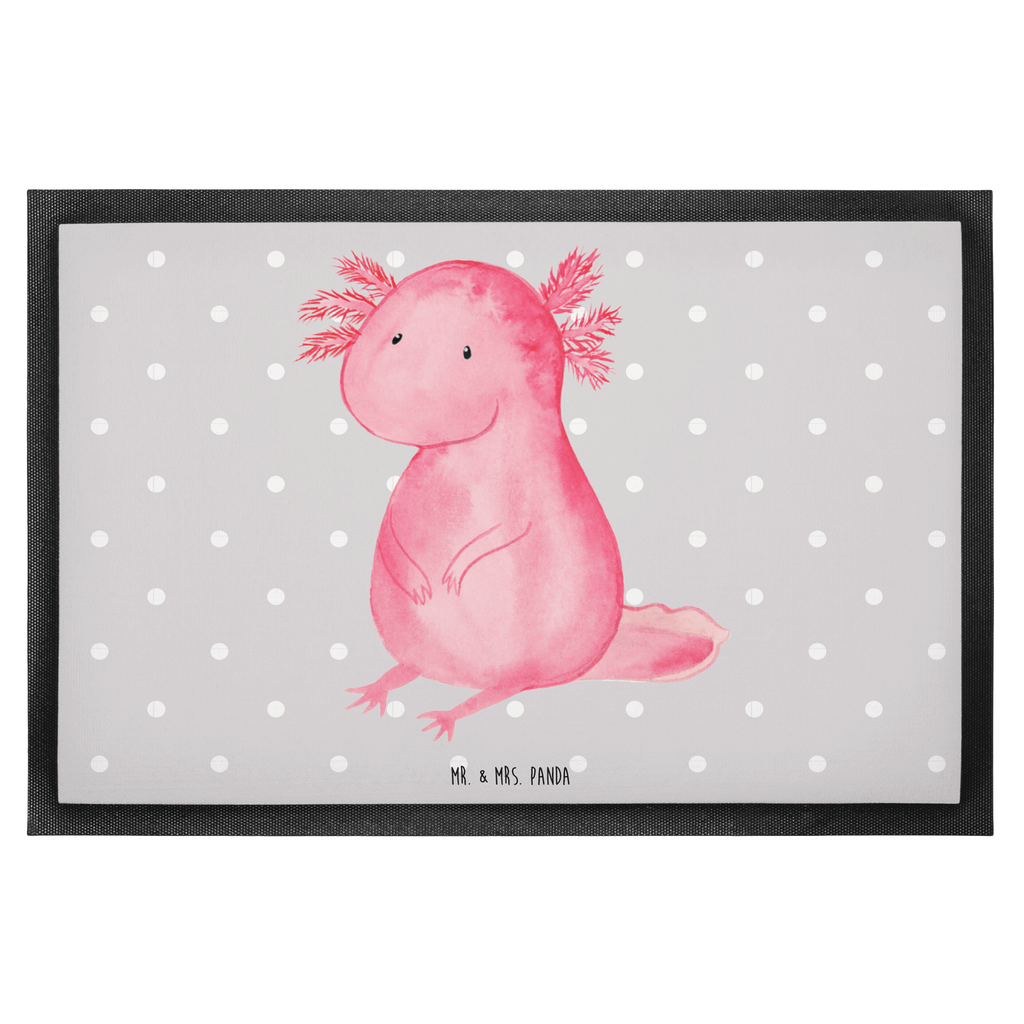 Fußmatte Axolotl Axolotl, Axolot, vergnügt, fröhlich, zufrieden, Lebensstil, Weisheit, Lebensweisheit, Liebe, Freundin Türvorleger, Schmutzmatte, Fußabtreter, Matte, Schmutzfänger, Fußabstreifer, Schmutzfangmatte, Türmatte, Motivfußmatte,  Haustürmatte, Vorleger  Axolotl, Molch